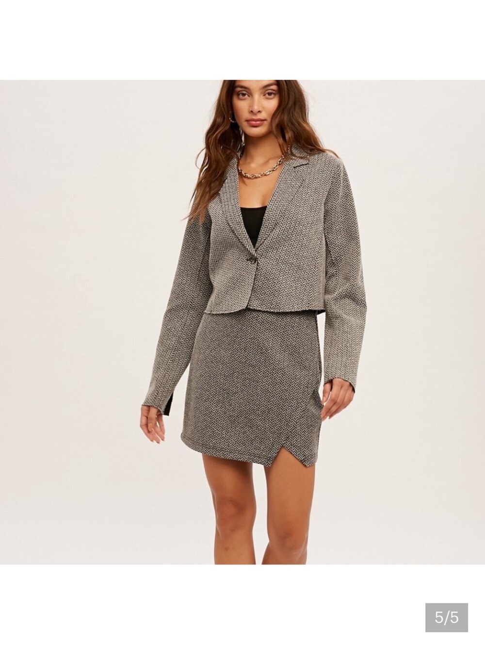 Hem & Thread Textured Mini Skirt